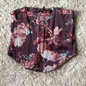 Floral mesh corset